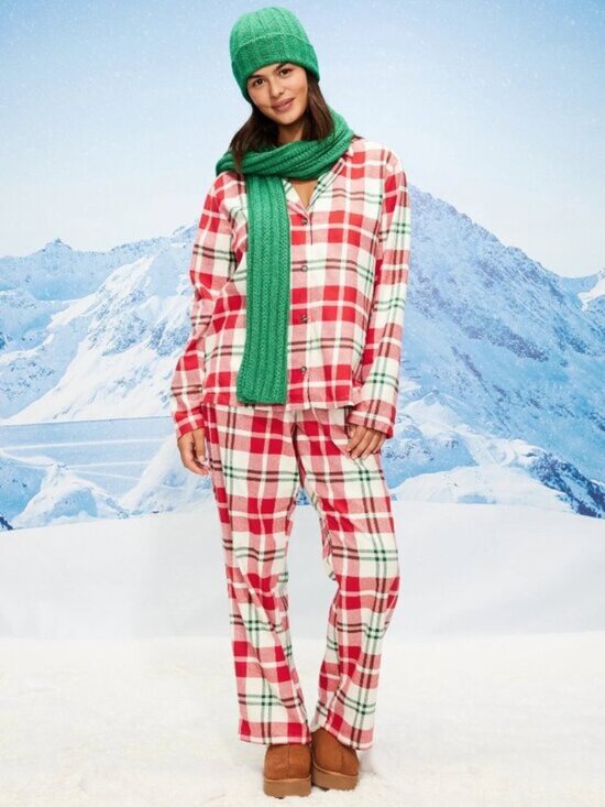 Old Navy Other - Old Navy-Gap Flannel Pajama Set Women's M Red Plaid Cotton NWT